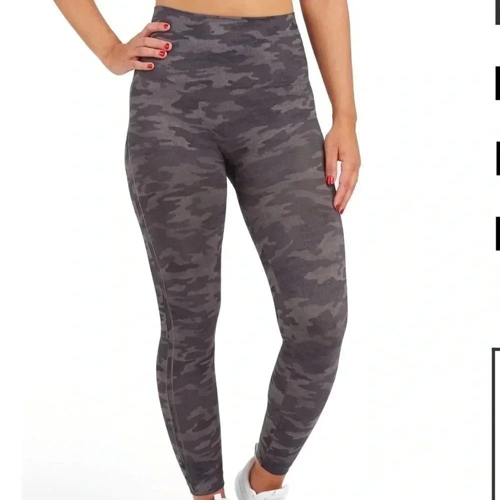 Spanx Look at Me Now Seamless Leggings Heather Camo Size Small